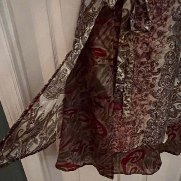 Silk one size wrap around skirt-Kaniza- Imported- 36” Length- NEW - Picture 7 of 14